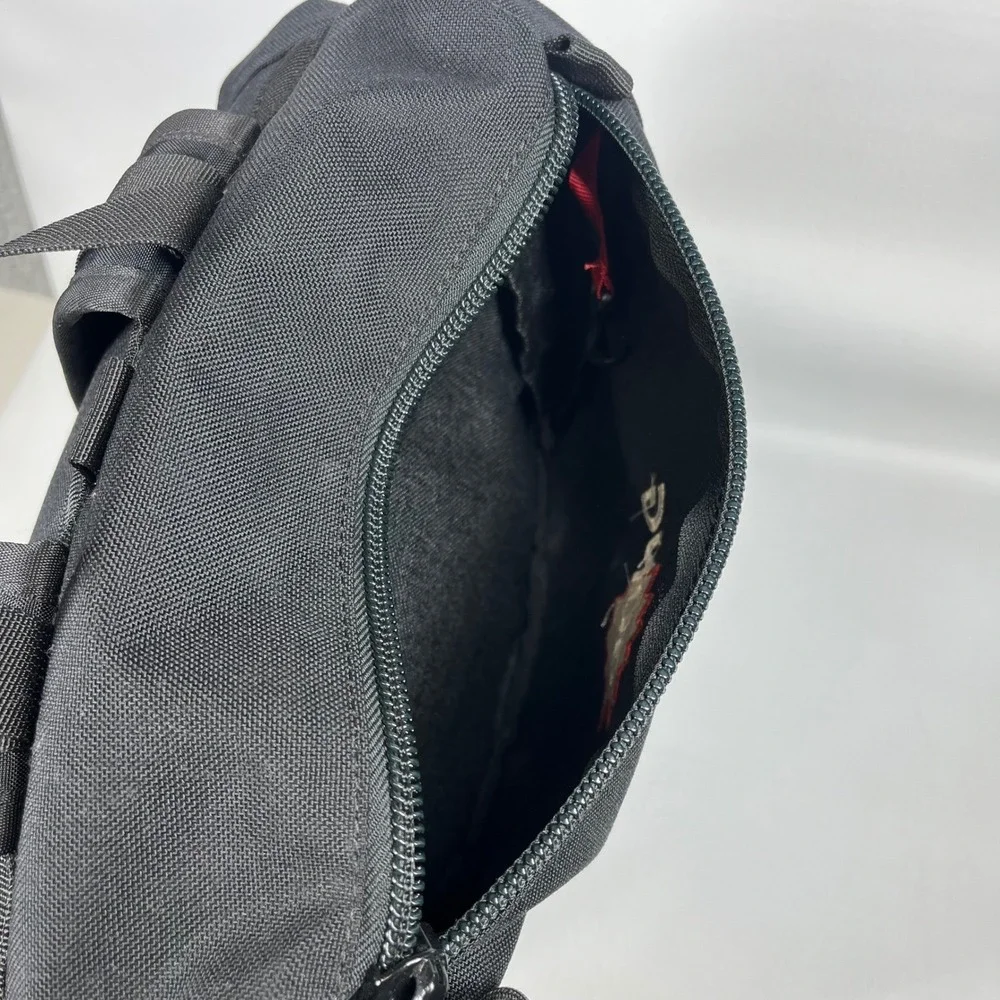 Topo Designs Y-Pack Backpack Black Gong Embroidered‎ Laptop Sleeve Daypack